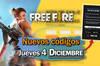 FREE FIRE MAX | C�digos de hoy jueves 4 de diciembre de 2025 - Recompensas gratis