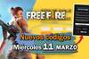 FREE FIRE MAX | C�digos de hoy mi�rcoles 11 de marzo de 2026 - Recompensas gratis