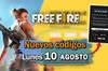 FREE FIRE MAX | C�digos de hoy lunes 10 de agosto de 2026 - Recompensas gratis