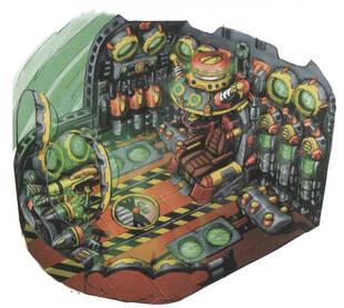 Arte de la cabina del Egg Carrier. Sonic Adventure era una superproducción y todo estaba estudiado al milímetro.