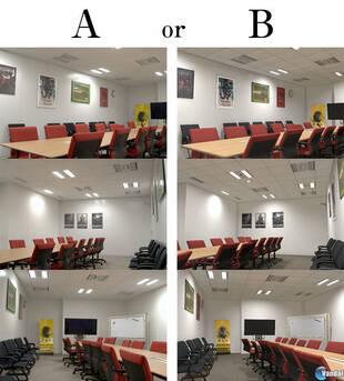 Tan original como siempre, Kojima nos anim a averiguar cul era la imagen real y cul la generada por el Fox Engine. La respuesta, dicho sea de paso, es la B.