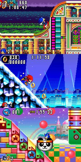 Los tres Sonic Advance.