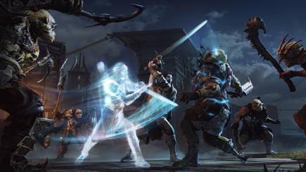 Como en los juegos de Batman, en Sombras de Mordor tenemos que luchar contra varios enemigos al mismo tiempo