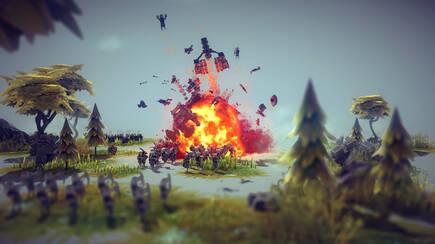 Besiege cuenta con un aspecto gráfico muy sencillo pero efectivo, con un agradable toque cartoon.