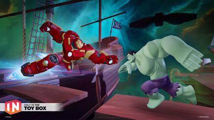 El Toy Box permite que se mezclen todas las franquicias, algo que Disney no quería hace dos años, y, por ejemplo, que Ironman y Hulk puedan enfrentarse en un barco de Piratas del Caribe.