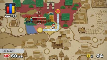 El mapa del mundo es bastante grande, y se va abriendo según recuperas las miniestrellas robadas por los shy guy.