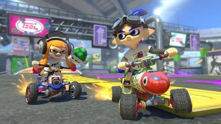 Inkling chico y chica de Splatoon, dos personajes que debutan en Mario Kart 8 Deluxe.