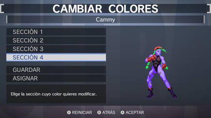 Podemos cambiar el color de los personajes y plasmar diseños tan raros como el que veis.