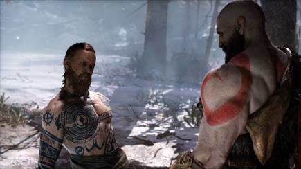 El diálogo entre Baldur y Kratos está muy bien escrito. Quiere hacernos pensar que sus palabras van dirigidas al espartano, pero en realidad van dirigidas a un gigante.