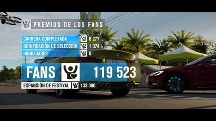 Como jefes de Forza Horizon, nuestro objetivo es conseguir el mayor número de fans posible, para así ir ampliando los festivales, y desbloquear nuevas pruebas.
