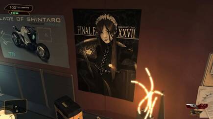 Nada mejor que empezar recordando este póster de ‘Final Fantasy’ en ‘Deus Ex’.