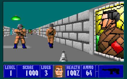 Wolfenstein era un portento técnico y se considera el padre de los juegos de acción en primera persona. Hubo intentos anteriores, pero Wolfenstein fue una revolución.