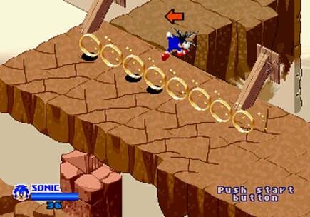 Eggman era un cachondo. Fijaos en esta trampa estilo ACME. Y lo peor es que picabas y te estampabas contra el muro.