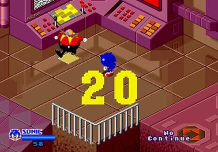 El final del juego nos obligaba a escapar de la base de Eggman antes de la cuenta atrás llegara a su fin.
