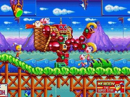 'Dynamite Headdy' arrancaba por todo lo alto. Ojo al colorido. Treasure siempre exprimía la Mega Drive al 110%.
