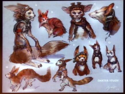 Vemos un estudio de diseño para el nuevo Daxter.