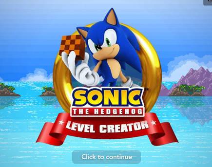 Pantalla inicial del juego, con una curiosa imagen de Sonic.