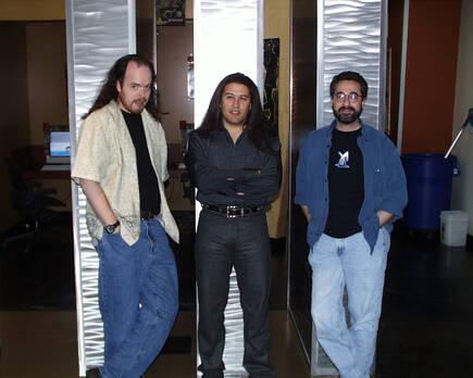 Tom Hall, John Romero y Warren Spector en los primeros días de ION Storm.