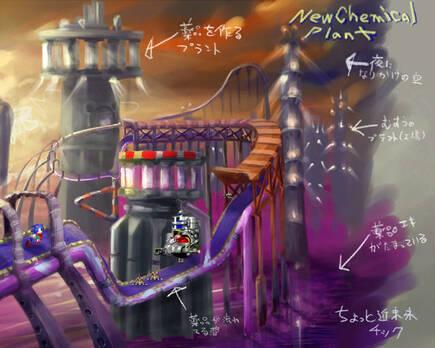 Arte imaginando la nueva Chemical Plant de Sonic 2.