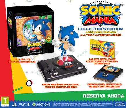 La edición para coleccionistas, con una réplica de Sonic sobre Mega Drive, un cartucho y un anillo dorado. El juego sólo está disponible en descarga.