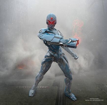 Así iba a lucir X con su nuevo rediseño para 'Maverick Hunter'.