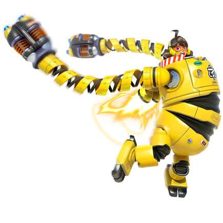 Cada personaje tiene sus propias características, y un diseño bastante atractivo. Aquí vemos a Mechanica, una joven dentro de un robot, y que tiene la habilidad de planear y mantenerse unos segundos suspendida en el aire.