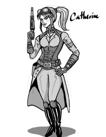 Ilustración de la coprotagonista.