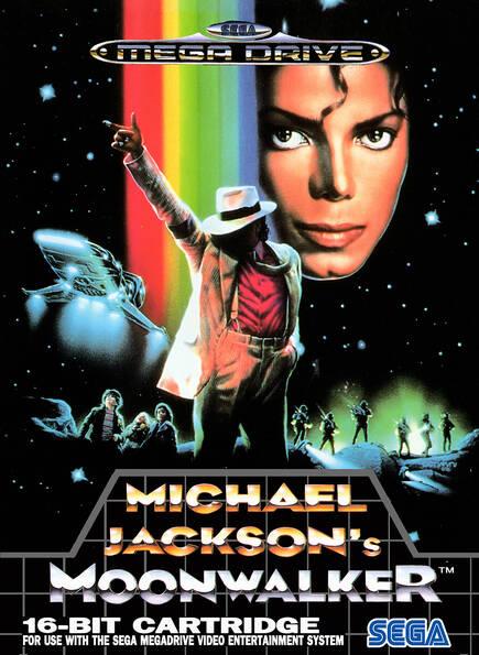 La carátula PAL de 'Moonwalker' era bastante simpática, aunque lo mejor era el texto en castellano del reverso.
