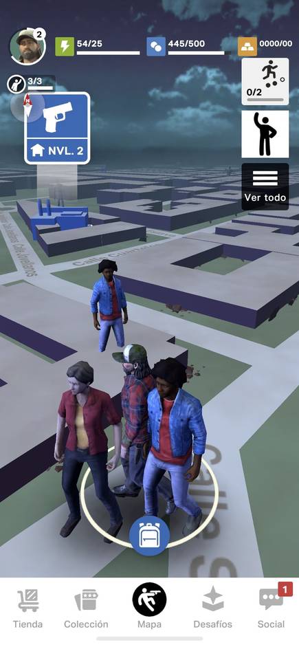 En la app tendremos un mapa y una pantalla principal parecida a la de 'Pokémon GO'.
