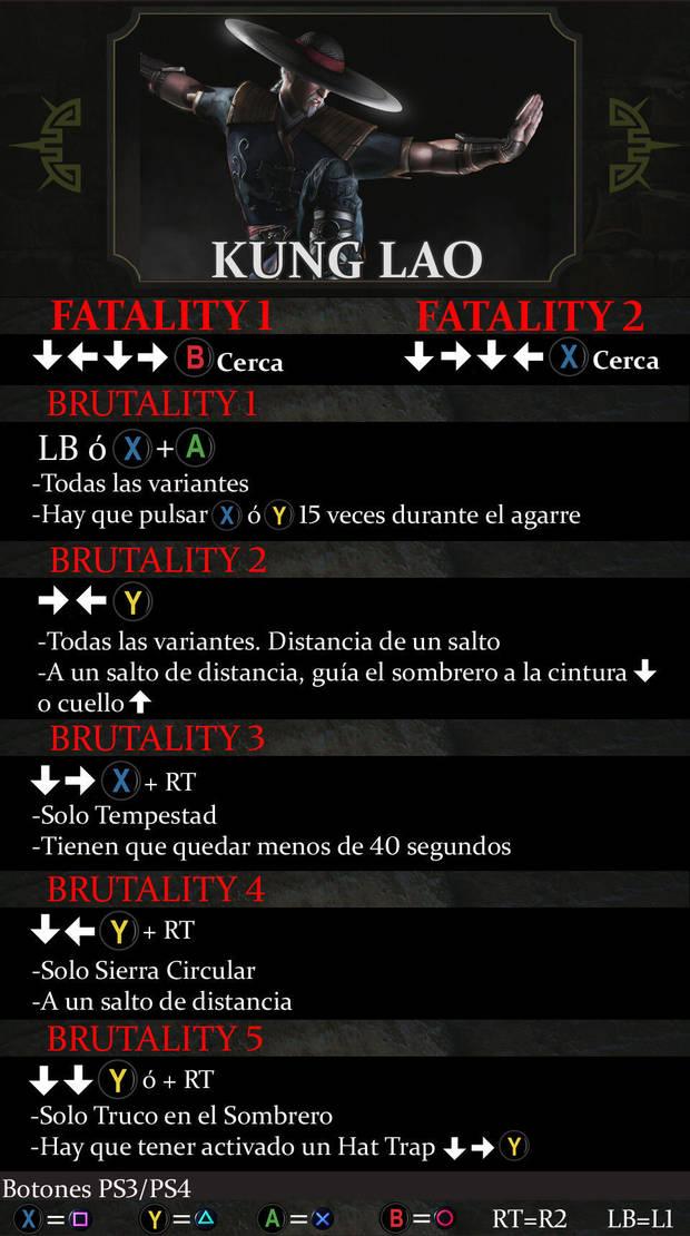 Kung Lao Mortal Kombat X Guía