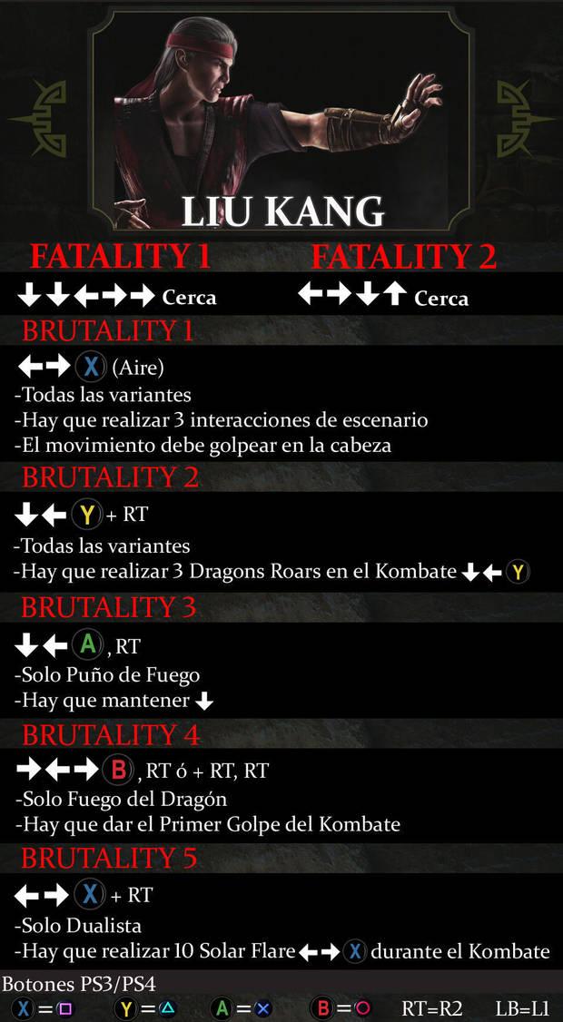 Liu Kang Mortal Kombat X Guía