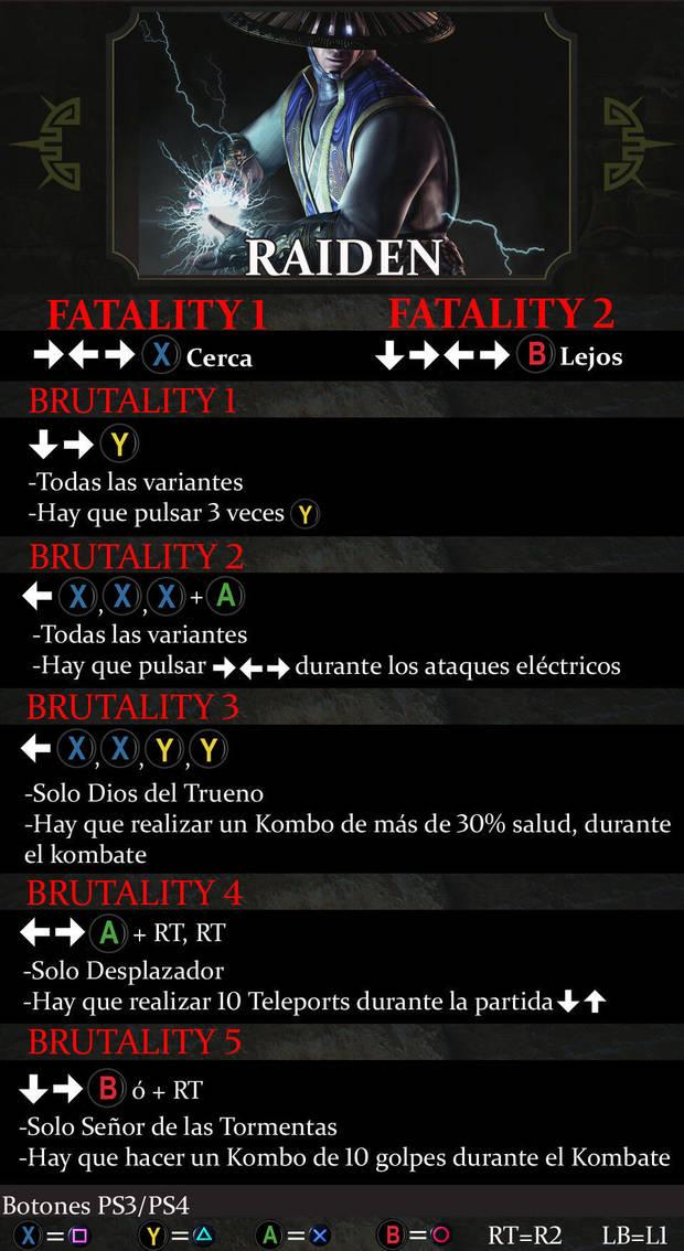 Raiden Mortal Kombat X Guía