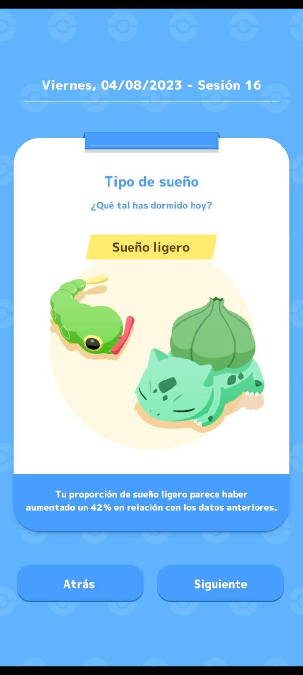 El tipo de sueńo que haya predominado en nuestro descanso decidirá que Pokémon son los que aparecen en cada estudio del sueńo.