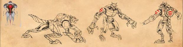 Diseños conceptuales del protagonista de Howl of Iron