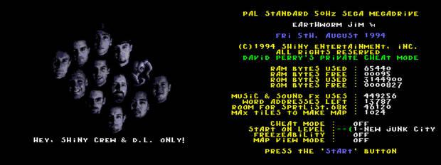 El juego tenía un montón de trucos. Si introducías una combinación de teclas desde la pausa podías acceder a este Debug Mode.