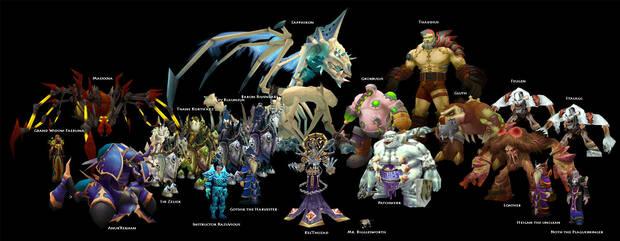 Todos los jefes de Naxxramass (y el adorable gato de Kel'Thuzad).