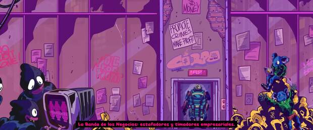 La historia en ‘Anger Foot’ se cuenta a través de ilustraciones con tanta personalidad como el resto del juego.