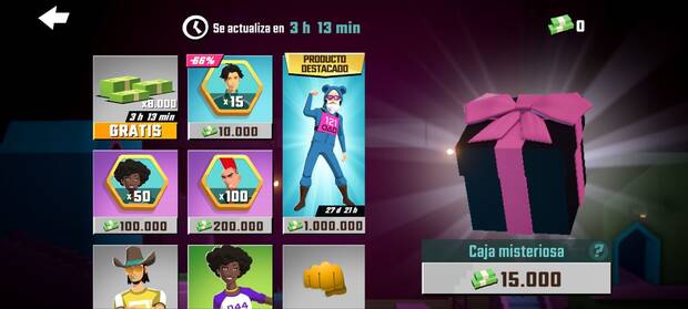 Hay una tienda in-game que funciona con el dinero que vayamos ganando mientras jugamos.