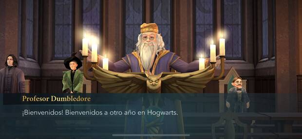 Dumbledore nos dará la bienvenida a Hogwarts.