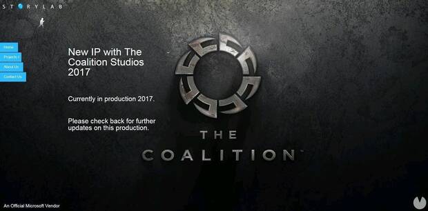 De acuerdo con la web de Storylab Productions, The Coalition tiene una nueva saga en producción.