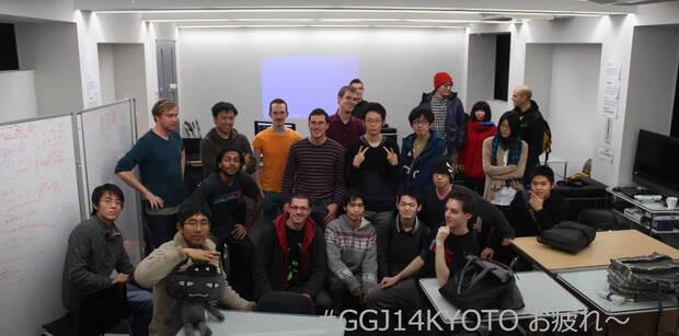 Foto de los participantes en la Global Game Jam en las oficinas de la empresa Vitei en Tokio.