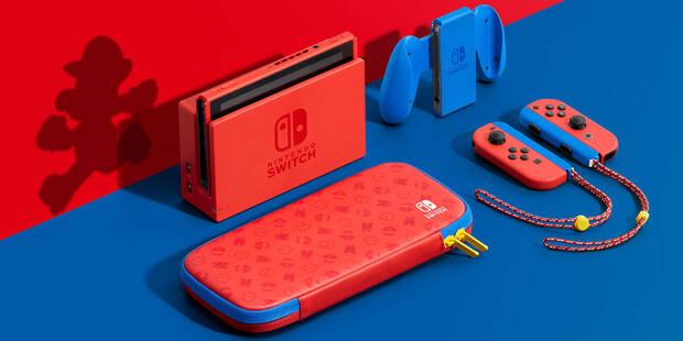 El mismo día que aparecerá el juego, el 12 de febrero, también lo hará una edición especial de Switch decorada con los colores clásicos de Mario: azul y rojo.