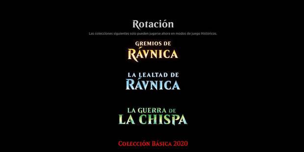 Zendikar trae consigo una rotación del bloque de Estándar: Colección 2020, Gremios de Rávnica, La lealtad de Rávnica y La Guerra de la Chispa quedan relegados a formatos Históricos.