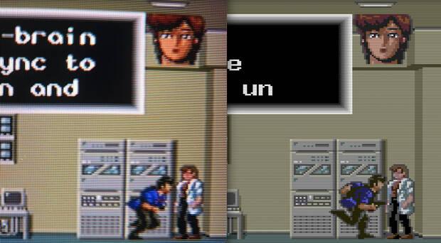 A riesgo de ser un poco policía de lo retro, hemos puesto el juego en una tele tubo para compararlo con el filtro CRT y el cambio es tremendo, incluso en los colores.