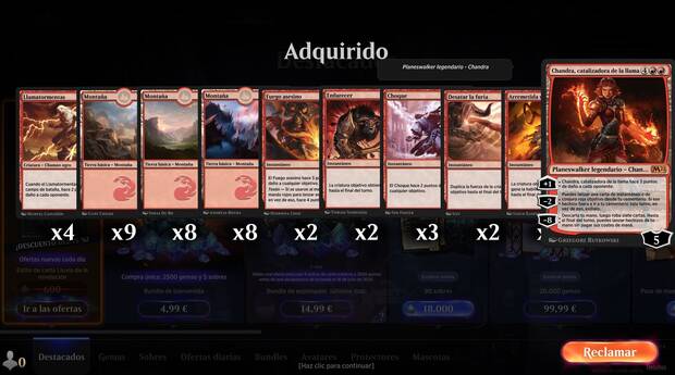 Una vez más, los mazos preconstruidos del set básico tienen un código para canjearlos digitalmente en Arena.