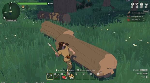 El sistema de físicas recuerda al de los Zelda recientes: cuidado con talar un árbol si un compañero está al fondo de la colina.