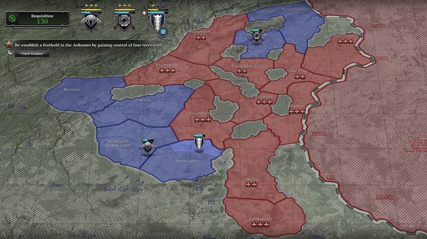 Este es el nuevo mapa, en el que decidimos cómo mover las compañías y afrontamos las misiones en el orden que queramos, siempre con consecuencias.