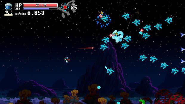 Podemos alcanzar zonas muy elevadas de los escenarios haciendo uso del jetpack que lleva siempre consigo el protagonista.