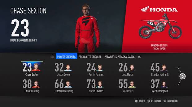 La licencia oficial ha permitido a los desarrolladores integrar a todos los pilotos y equipos oficiales de la competición de la AMA Supercross Championship.