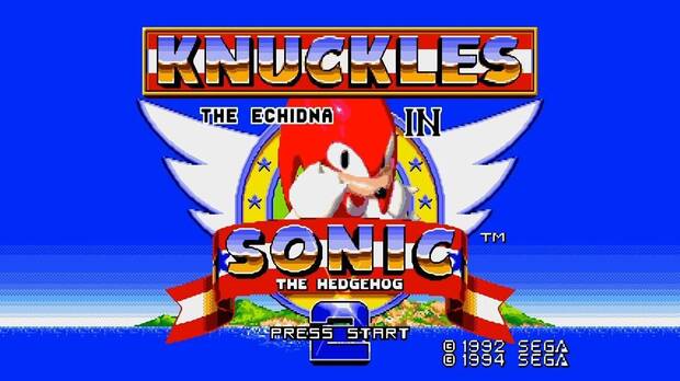 Al conectar Sonic 2 con Sonic & Knuckles cambia la pantalla de inicio y las fases incluyen pequeñas novedades que se adaptan a la habilidad de escalada.